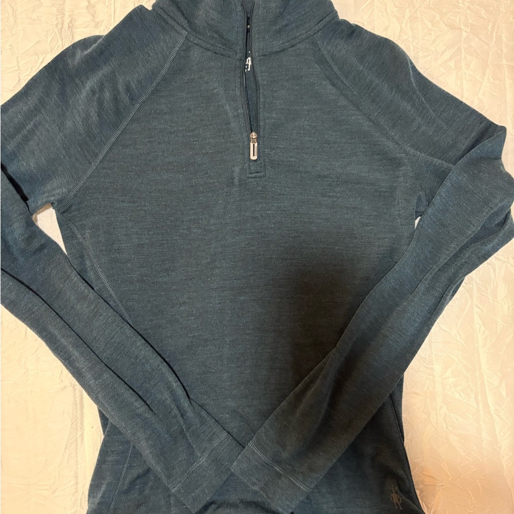 Smartwool Women's Teal Half-Zip Sweater